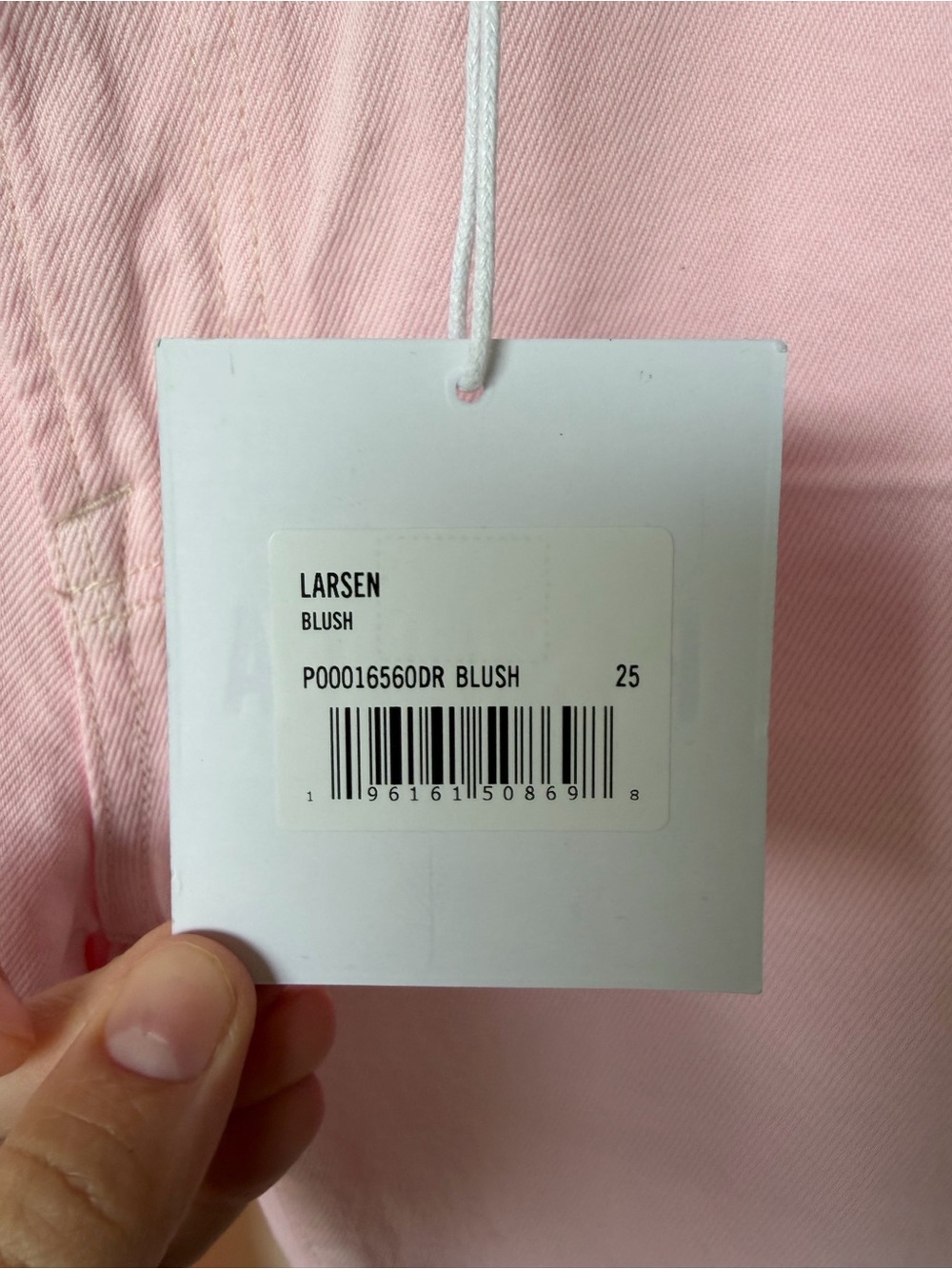 NWT Pistola Larsen Relaxed Wide Flare Full Length Jeans in Blush Pink size 25 - Picture 6 of 7